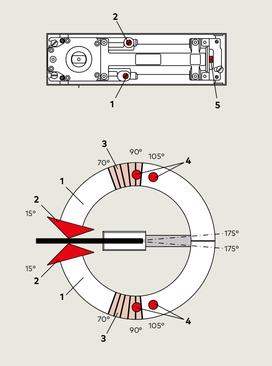 Чертеж доводчик BTS 75V Чертеж доводчик BTS 75V